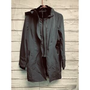 Sz M Mo-Ka Santa Fe Apparel Gray Lined Full Zip Inside Zip Too Hood Jacket NWT